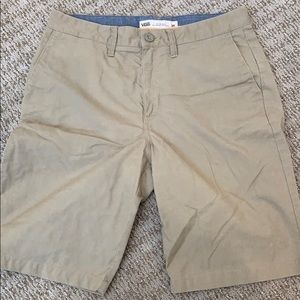 Tan, cotton blend Van’s shorts